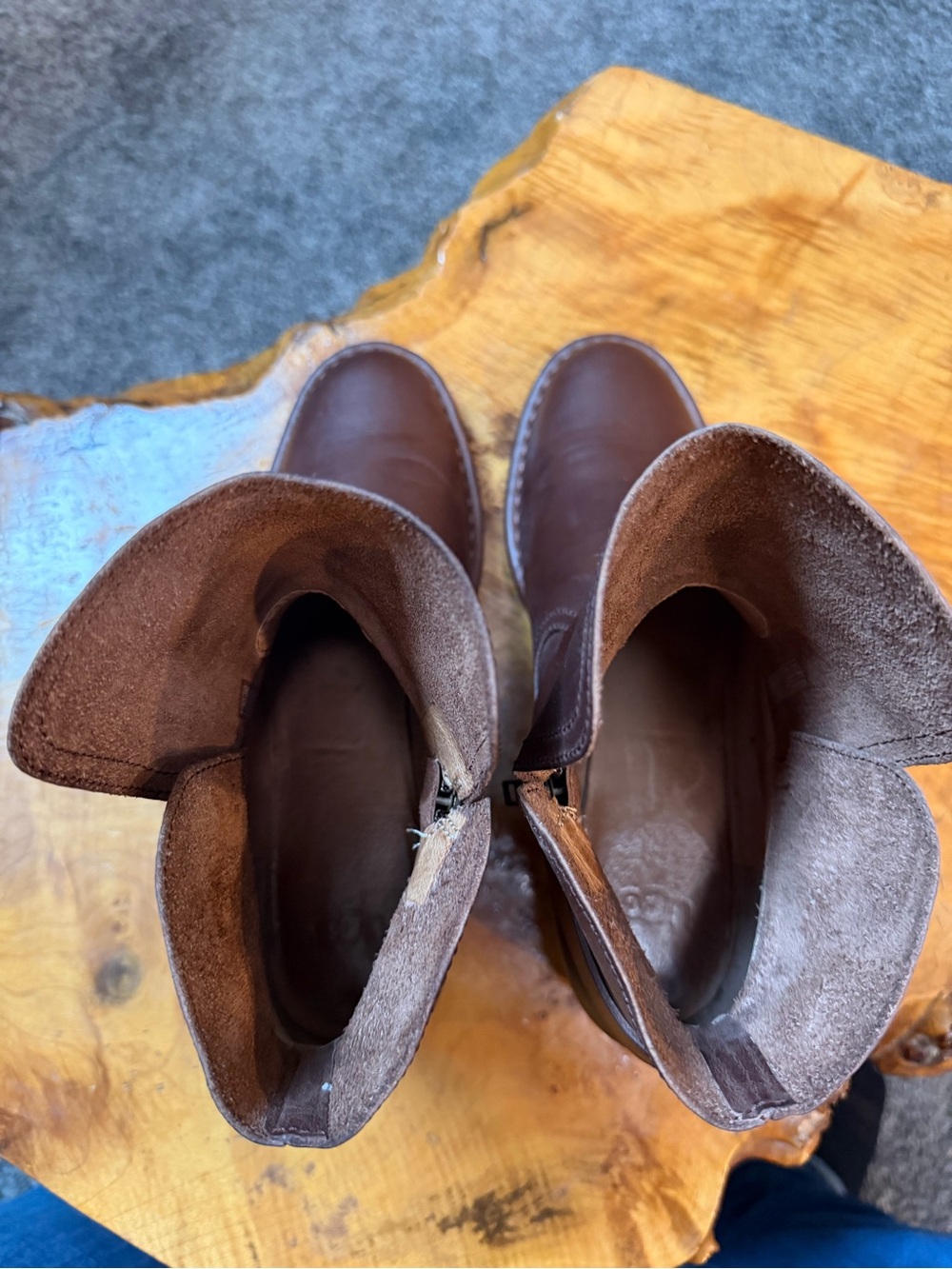 UGG Elysian Women's 1095792 Coconut Brown Leather Harness Ankle Boots Size 8 - Picture 5 of 10